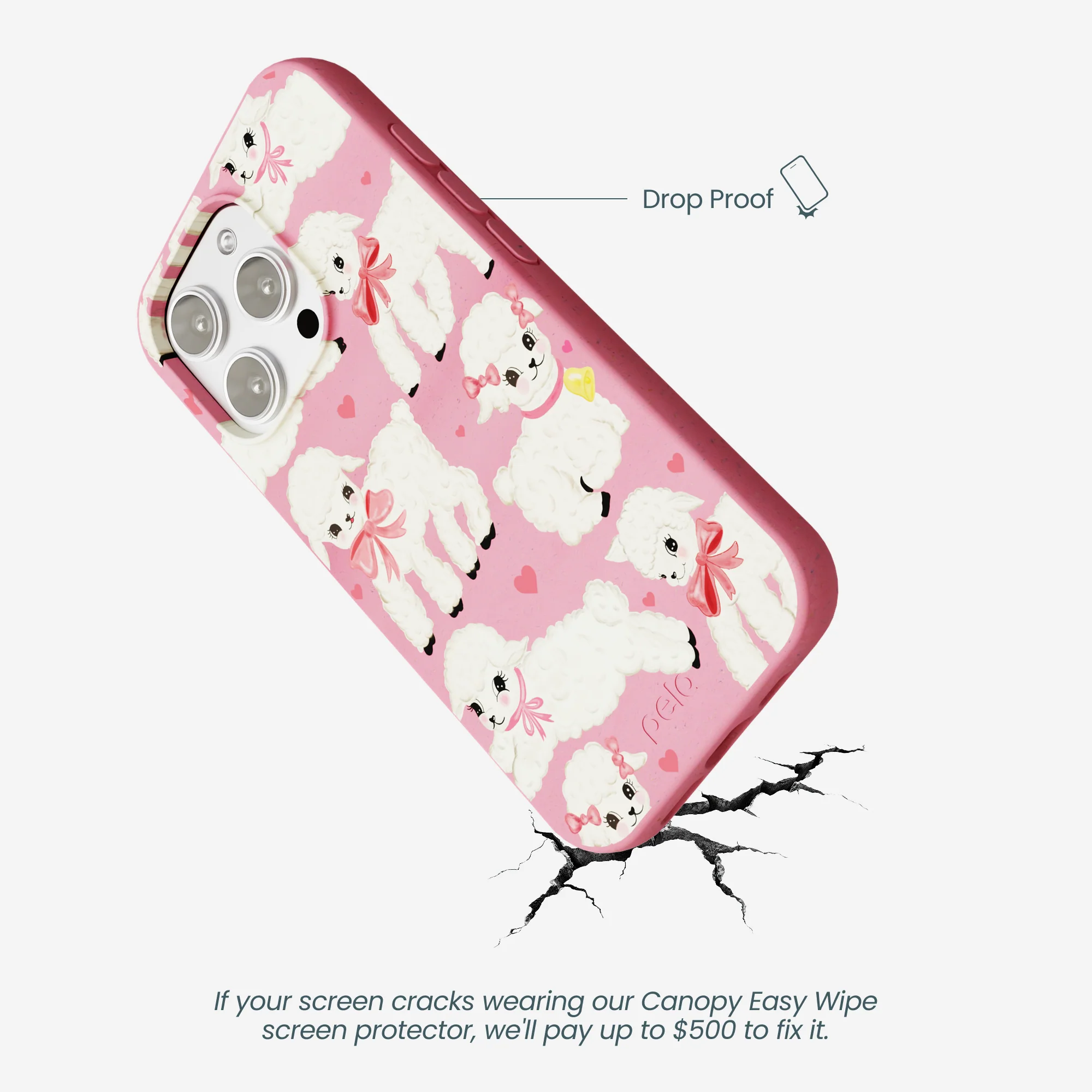 Bubblegum Pink Wool You Be Mine iPhone 16 Pro Max Case - Image 5