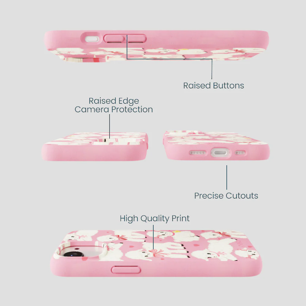 Bubblegum Pink Wool You Be Mine iPhone 16e/17e Case - Image 3