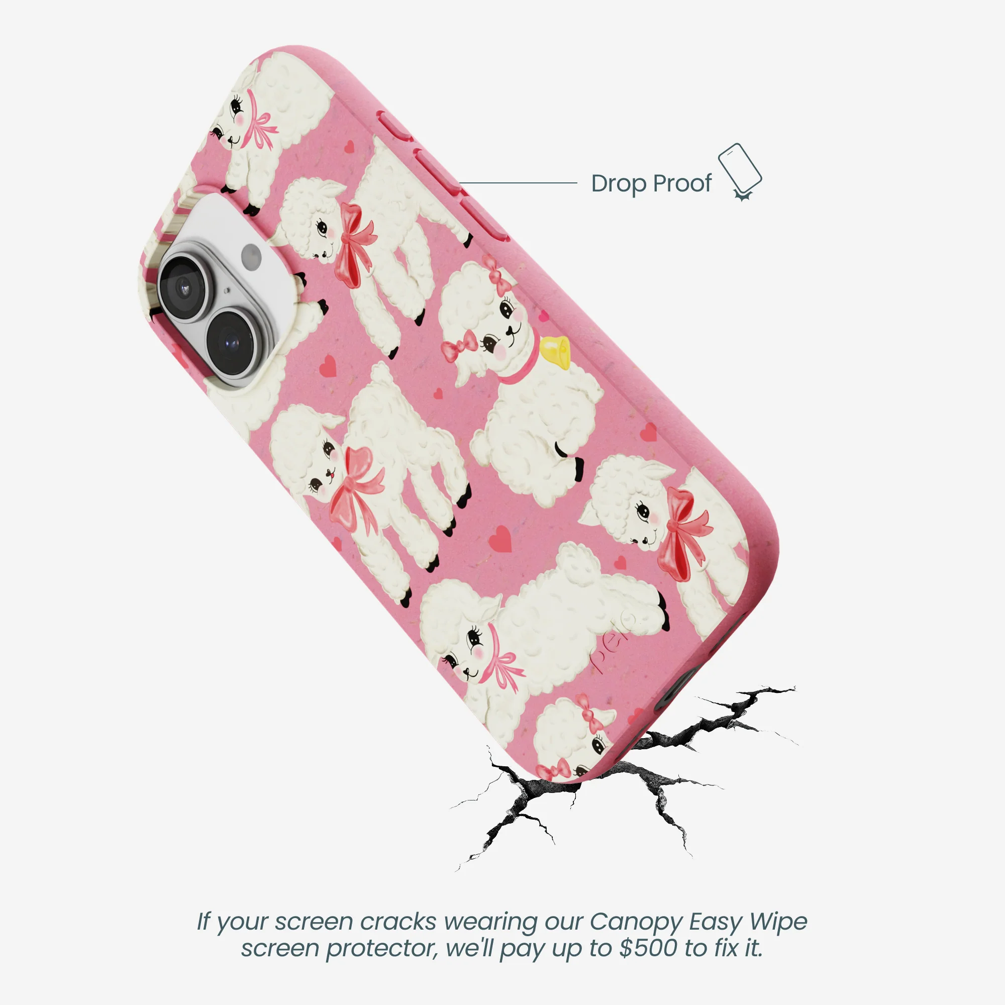 Bubblegum Pink Wool You Be Mine iPhone 17 Case - Image 5