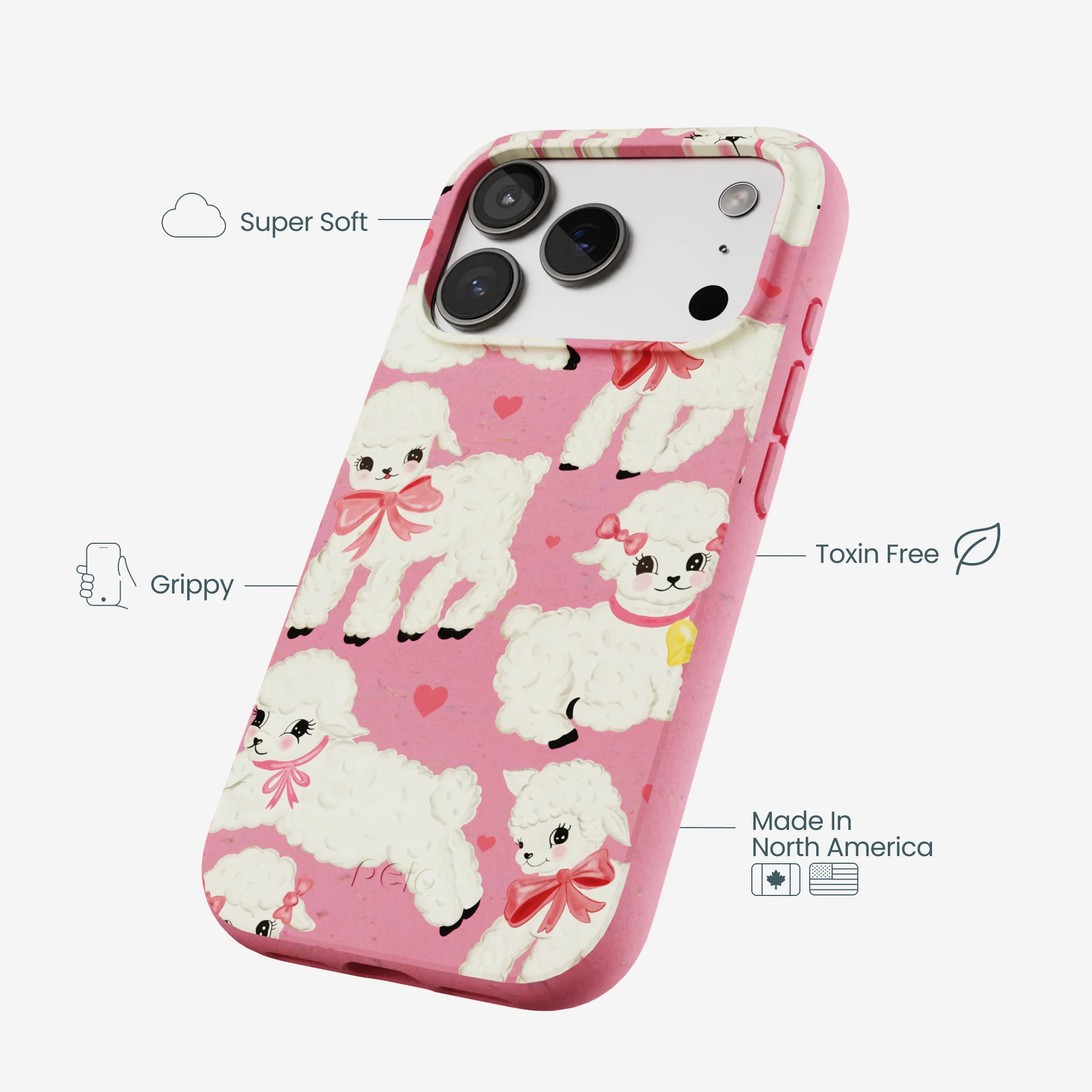 Bubblegum Pink Wool You Be Mine iPhone 17 Pro Case - Image 4