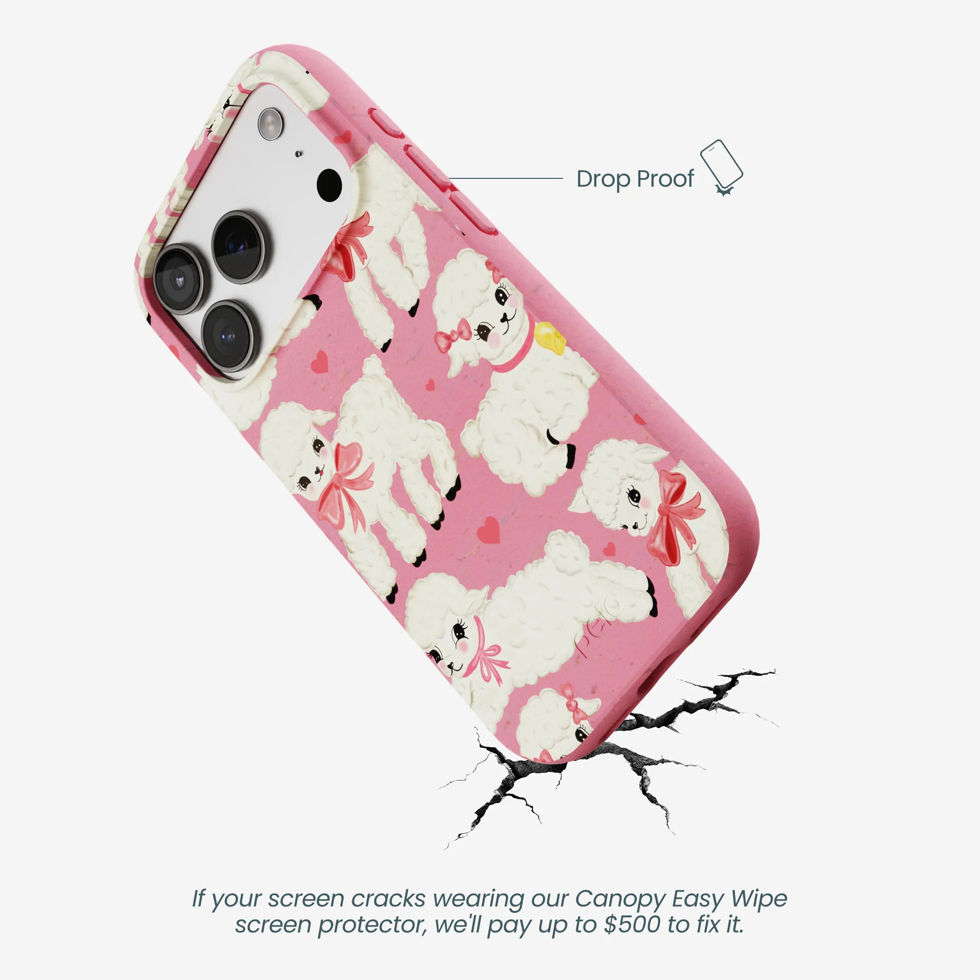 Bubblegum Pink Wool You Be Mine iPhone 17 Pro Case - Image 5