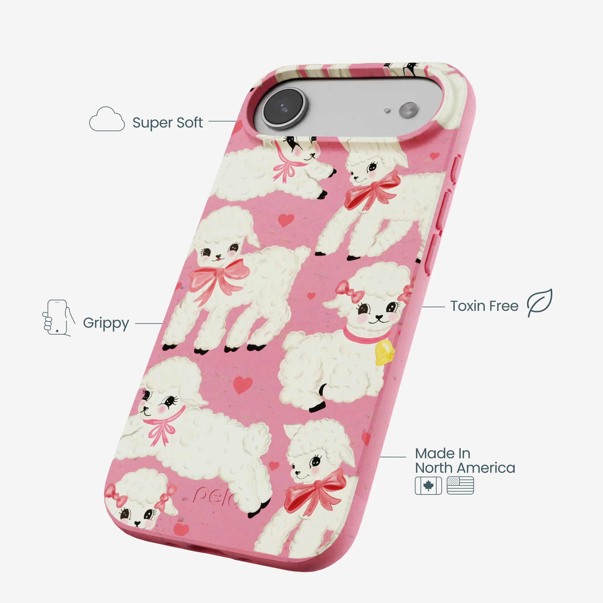 Bubblegum Pink Wool You Be Mine iPhone Air Case - Image 4