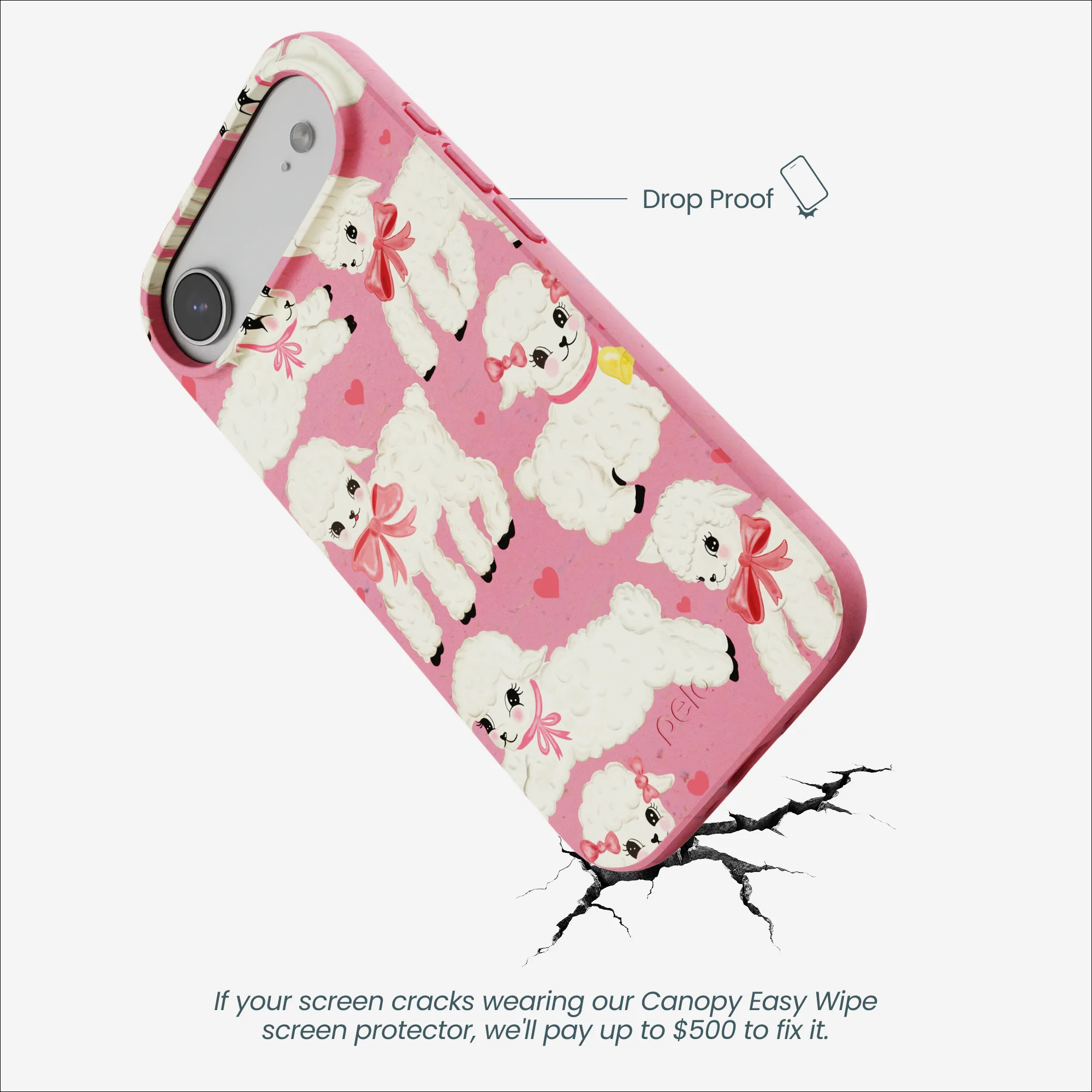 Bubblegum Pink Wool You Be Mine iPhone Air Case - Image 5