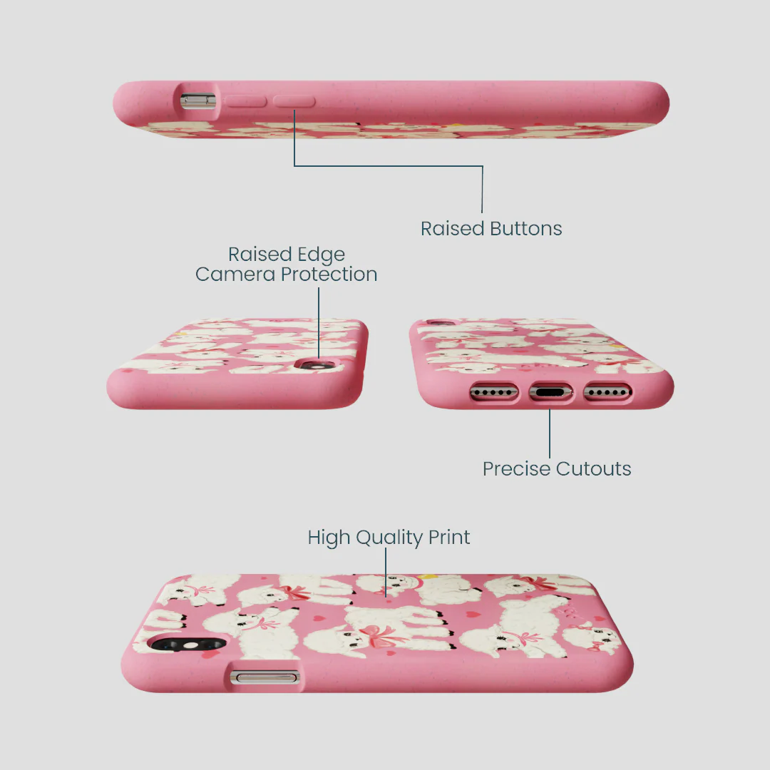 Bubblegum Pink Wool You Be Mine iPhone XR Case - Image 3