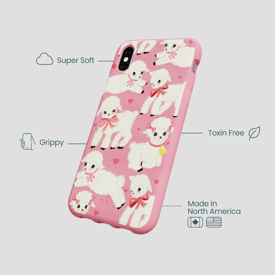 Bubblegum Pink Wool You Be Mine iPhone XR Case - Image 4
