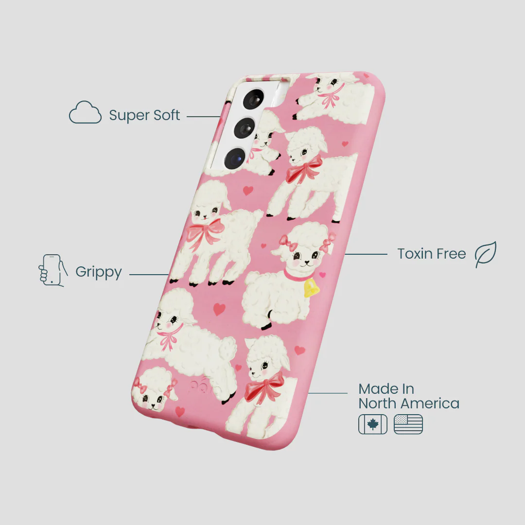 Bubblegum Pink Wool You Be Mine Samsung Galaxy S21 Case - Image 4
