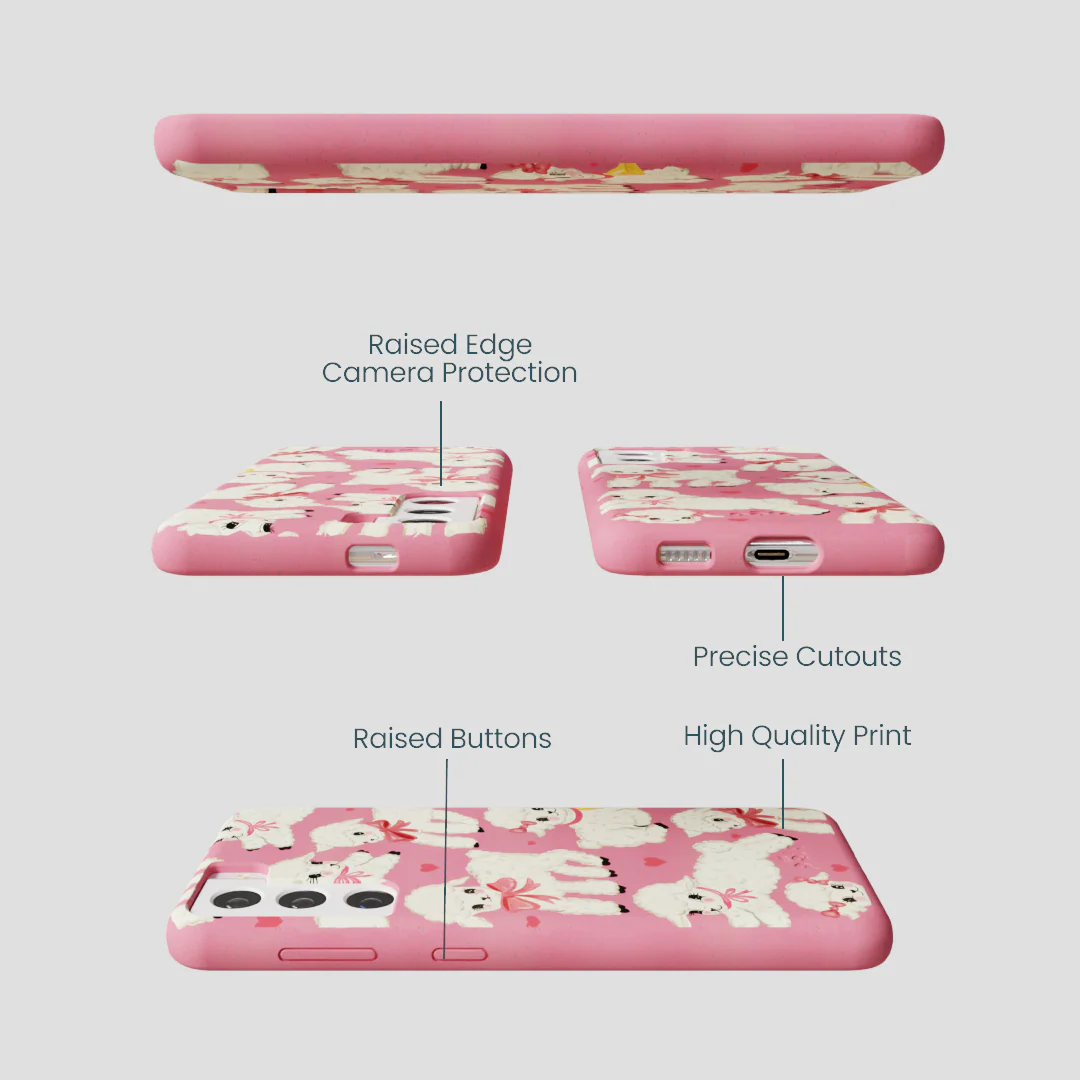 Bubblegum Pink Wool You Be Mine Samsung Galaxy S22 Case - Image 3