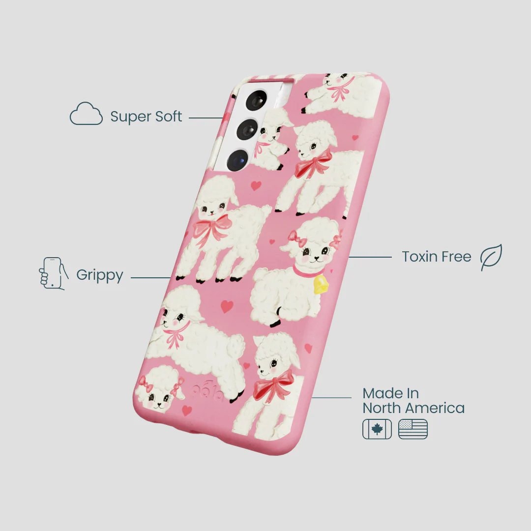 Bubblegum Pink Wool You Be Mine Samsung Galaxy S22 Case - Image 4