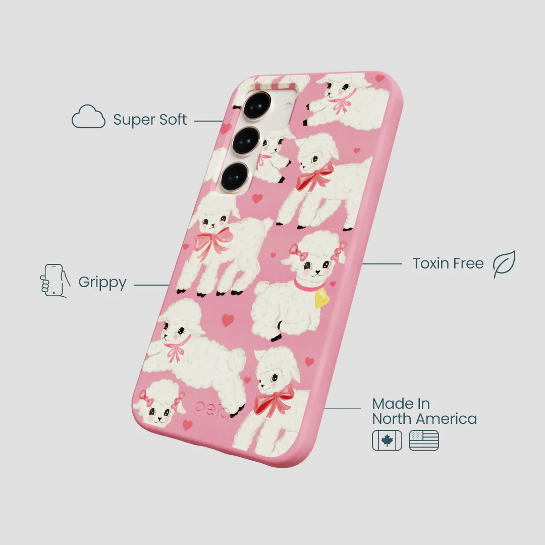 Bubblegum Pink Wool You Be Mine Samsung Galaxy S23 Case - Image 4