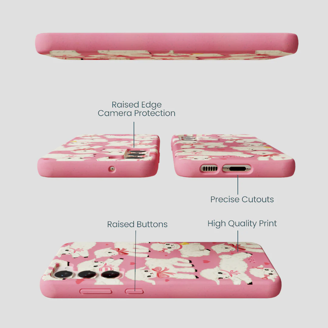 Bubblegum Pink Wool You Be Mine Samsung Galaxy S23+(Plus) Case - Image 3