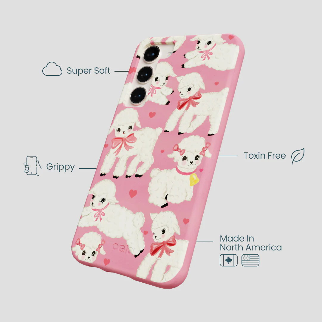 Bubblegum Pink Wool You Be Mine Samsung Galaxy S23+(Plus) Case - Image 4