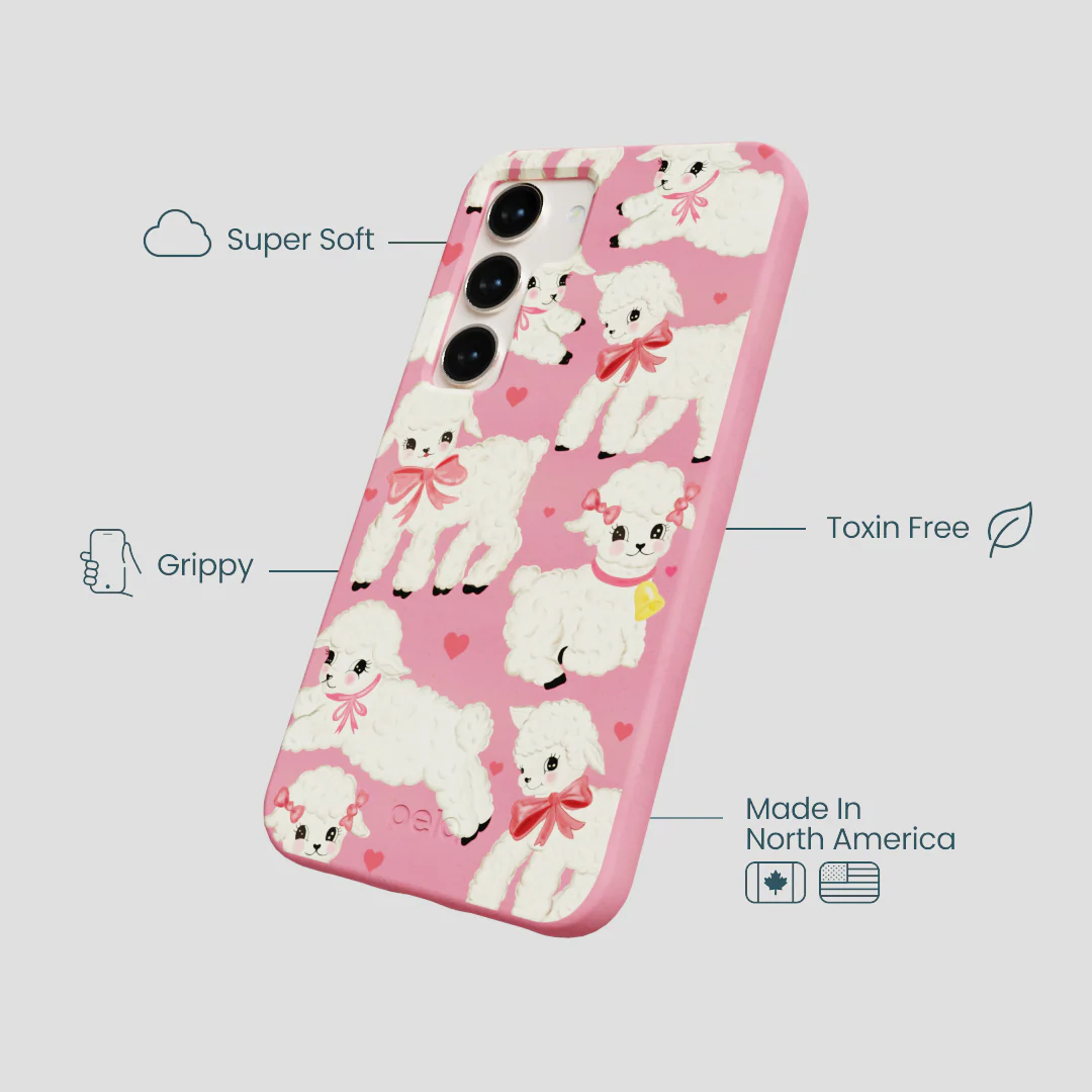 Bubblegum Pink Wool You Be Mine Samsung Galaxy S24 Case - Image 4