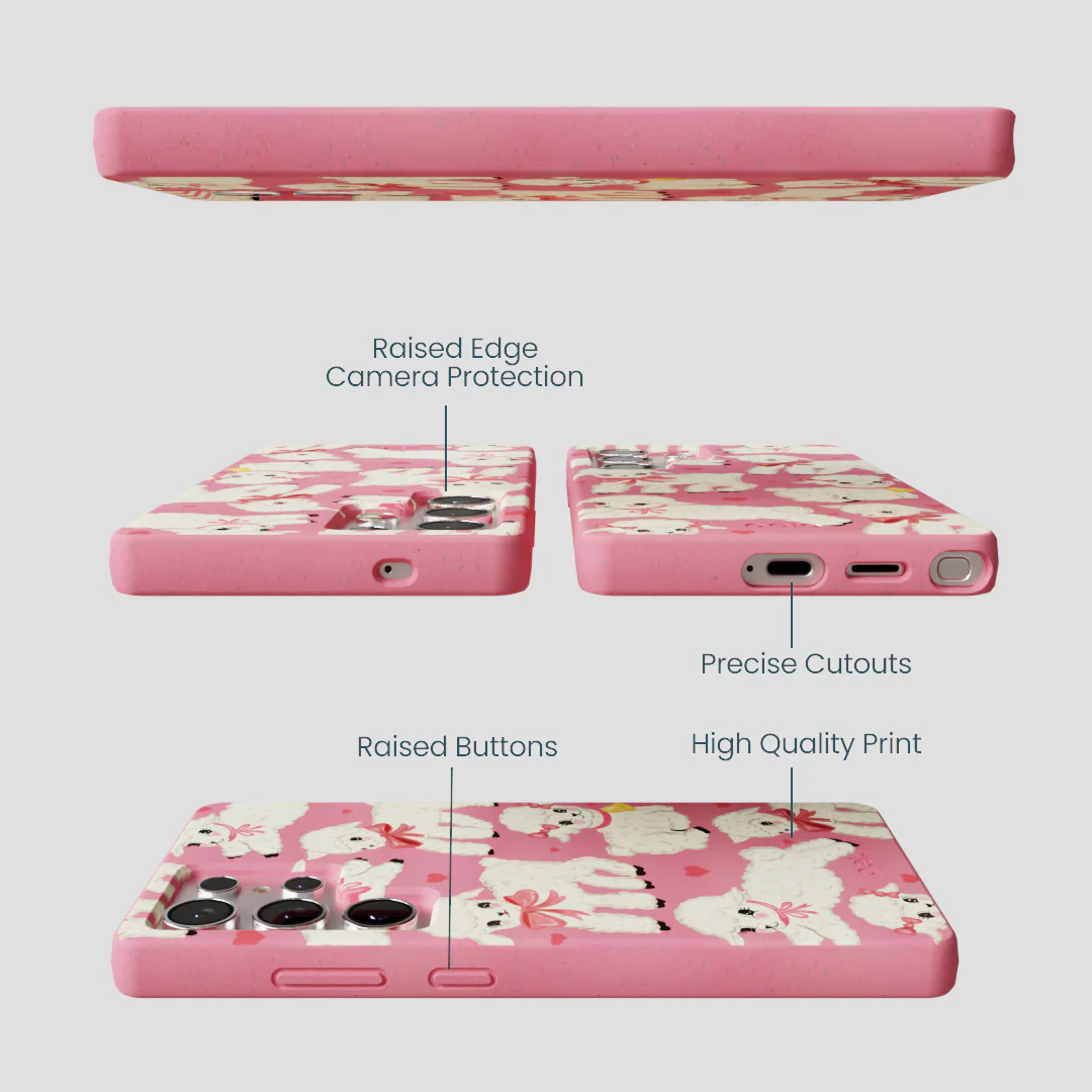 Bubblegum Pink Wool You Be Mine Samsung Galaxy S25 Ultra Case - Image 3