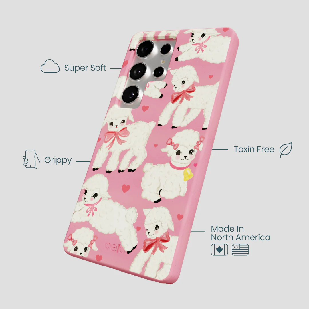 Bubblegum Pink Wool You Be Mine Samsung Galaxy S25 Ultra Case - Image 4