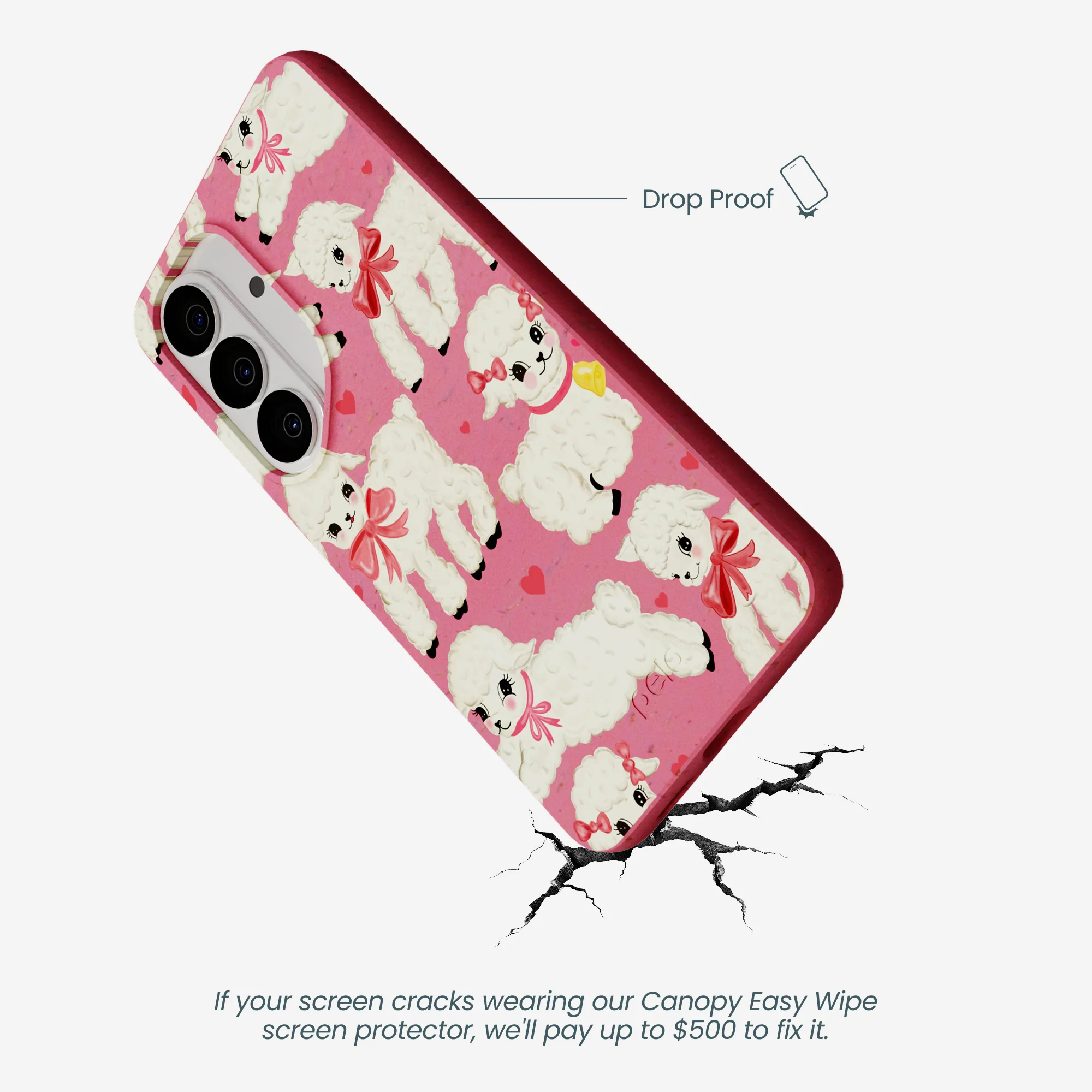 Bubblegum Pink Wool You Be Mine Samsung Galaxy S26 Case - Image 5