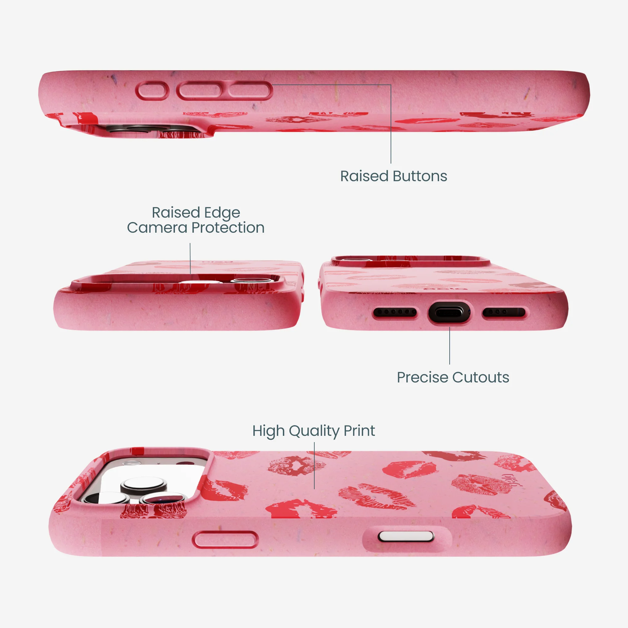 Bubblegum Pink XOXO iPhone 17 Pro Max Case - Image 3