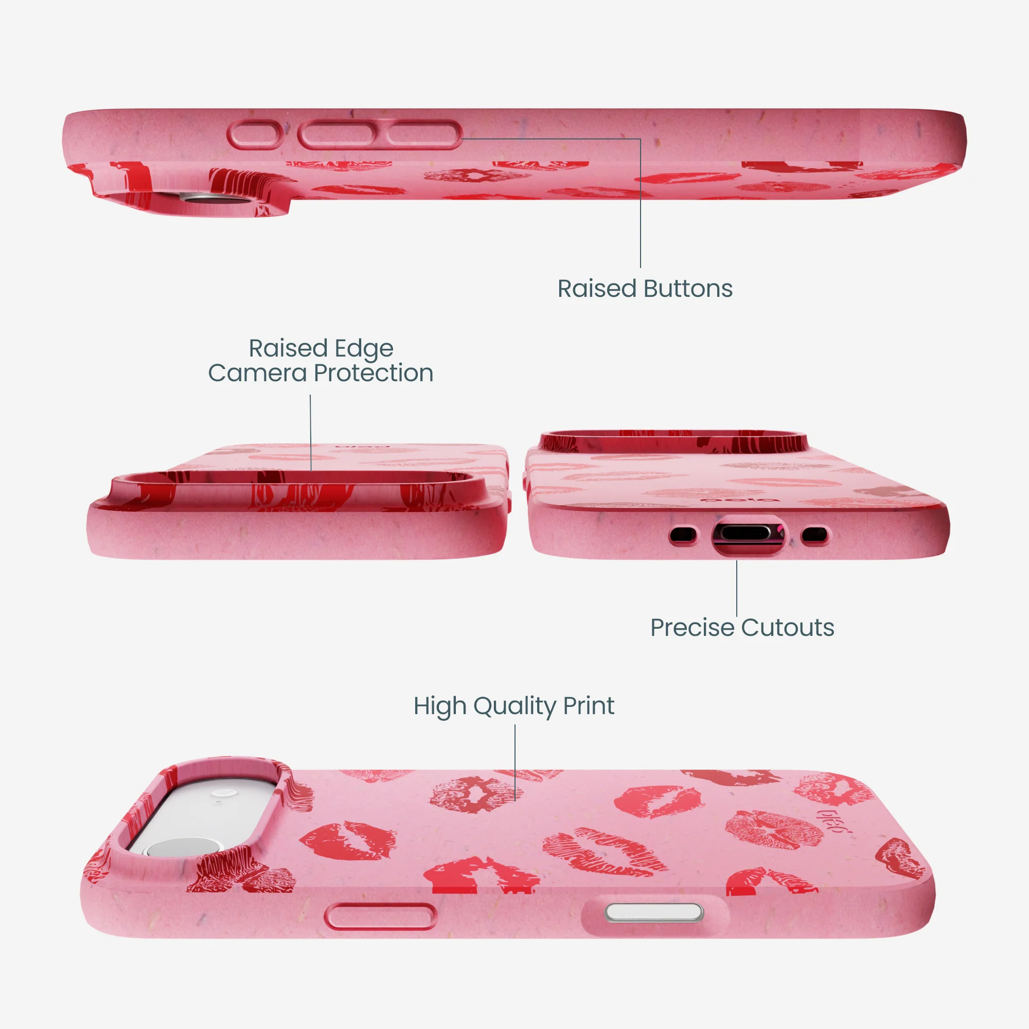 Bubblegum Pink XOXO iPhone Air Case - Image 3