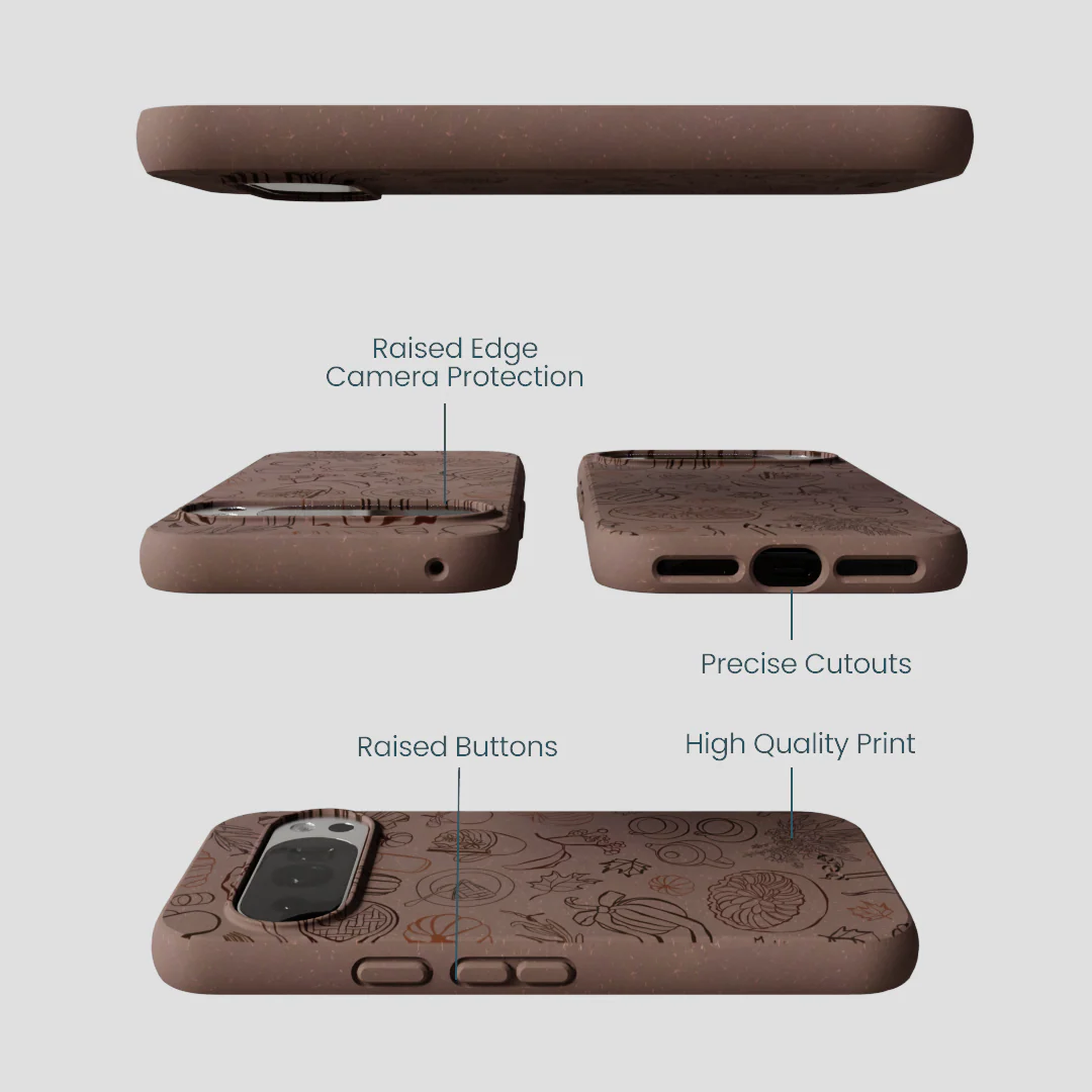 Chocolate Brown Autumn Sweets Google Pixel 10/10 Pro Case - Image 3
