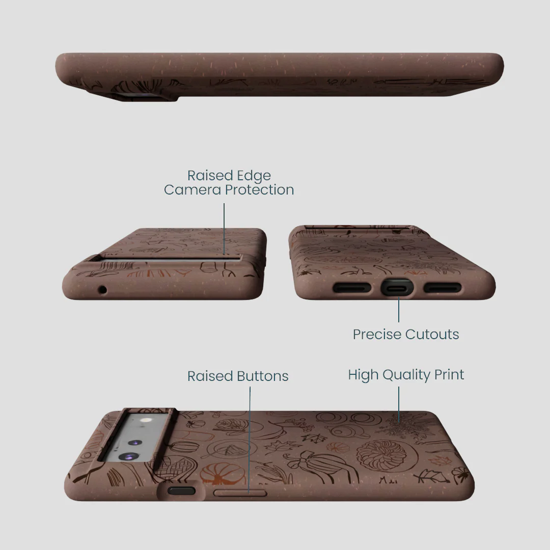 Chocolate Brown Autumn Sweets Google Pixel 6 Case - Image 3