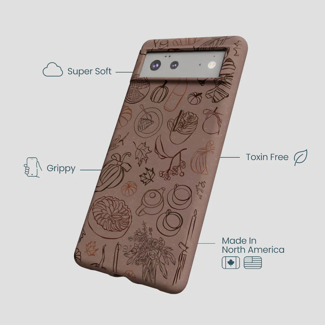 Chocolate Brown Autumn Sweets Google Pixel 6 Case - Image 4