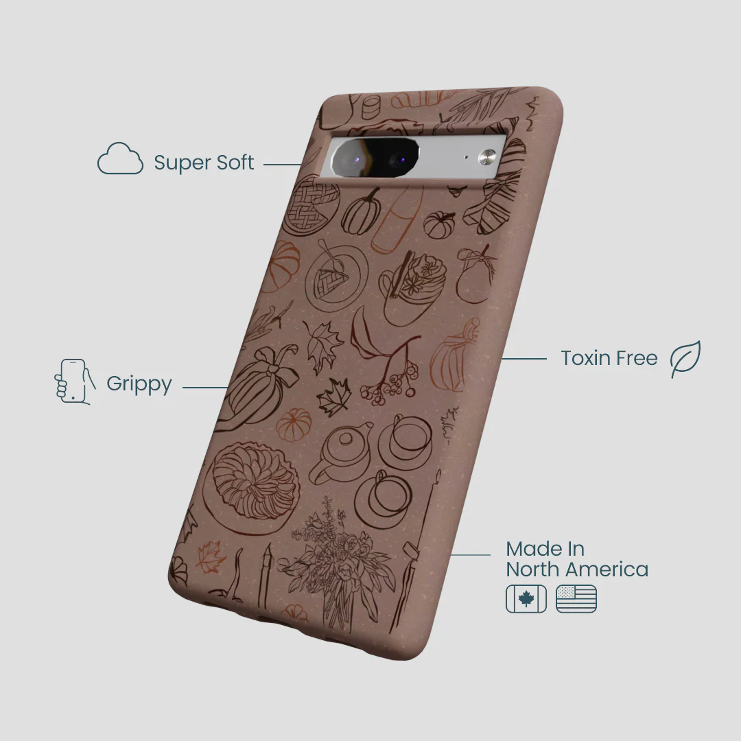 Chocolate Brown Autumn Sweets Google Pixel 7 Case - Image 4
