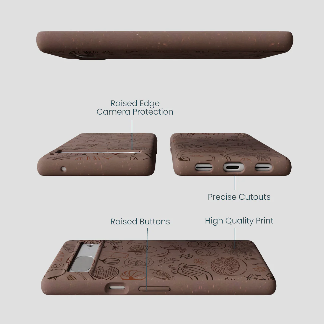 Chocolate Brown Autumn Sweets Google Pixel 7a Case - Image 3
