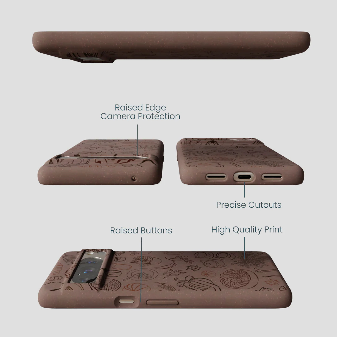 Chocolate Brown Autumn Sweets Google Pixel 8 Pro Case - Image 3
