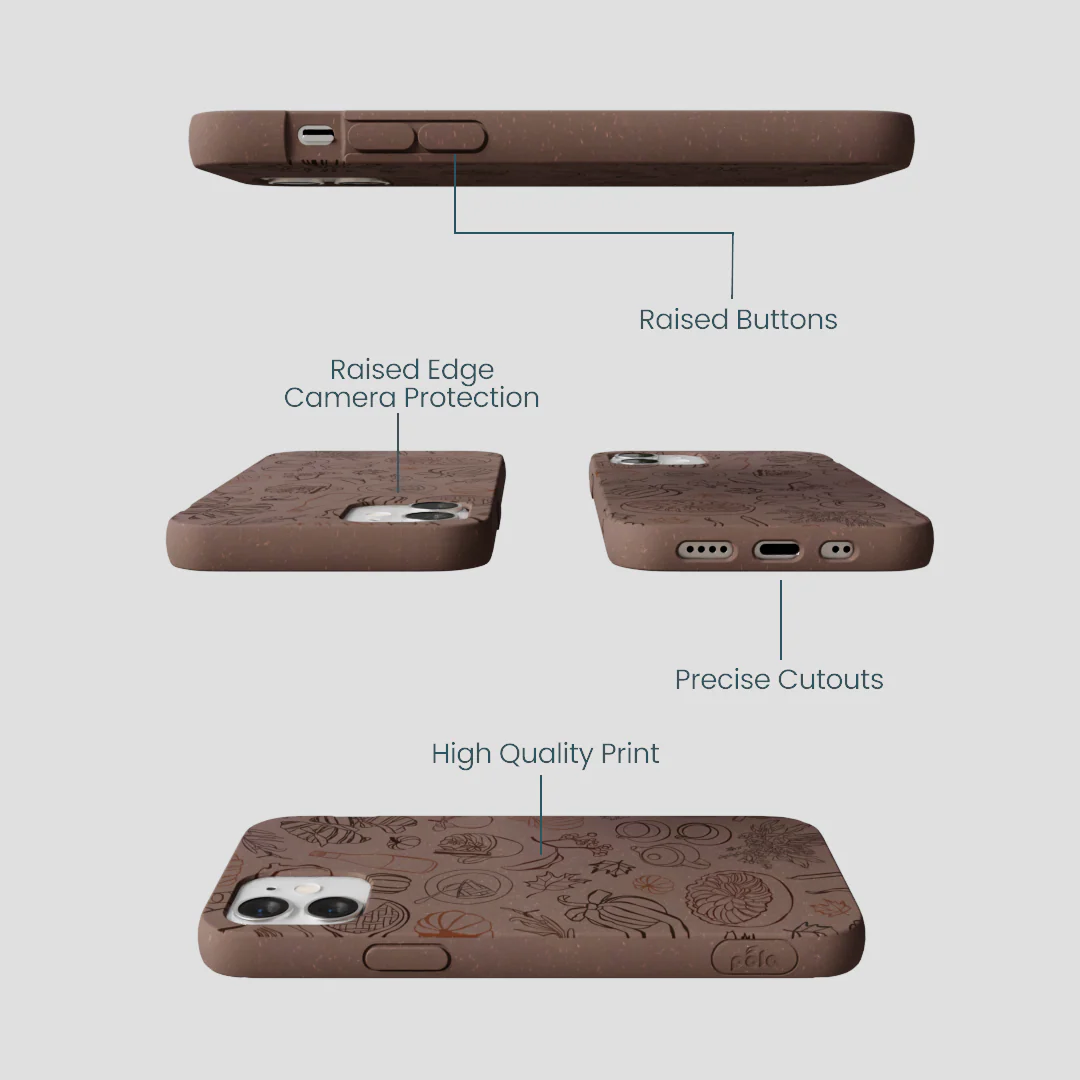 Chocolate Brown Autumn Sweets iPhone 12 Mini Case - Image 3