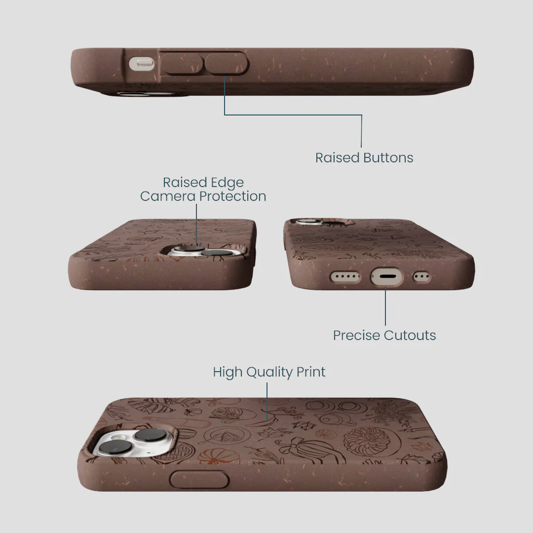 Chocolate Brown Autumn Sweets iPhone 13 Case - Image 3