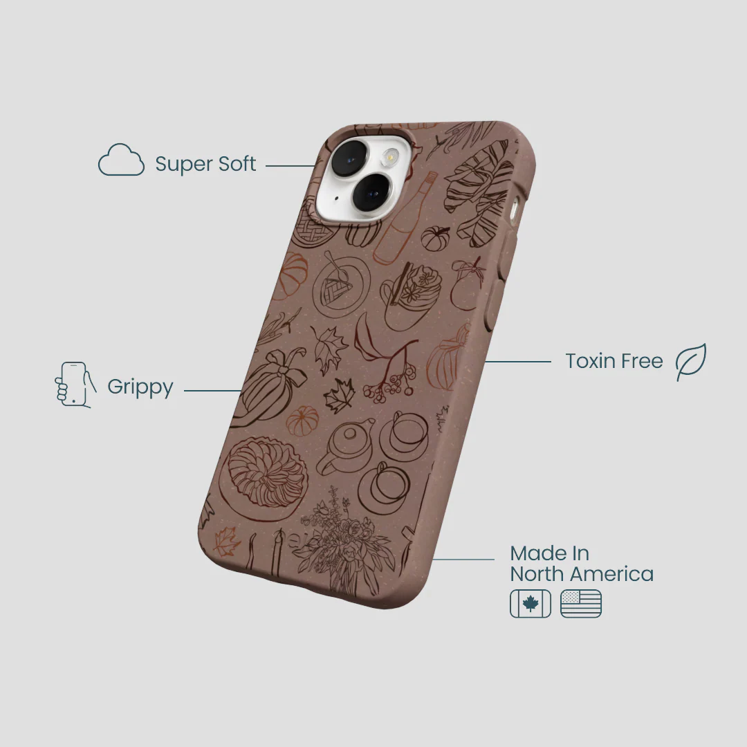 Chocolate Brown Autumn Sweets iPhone 13 Mini Case - Image 4