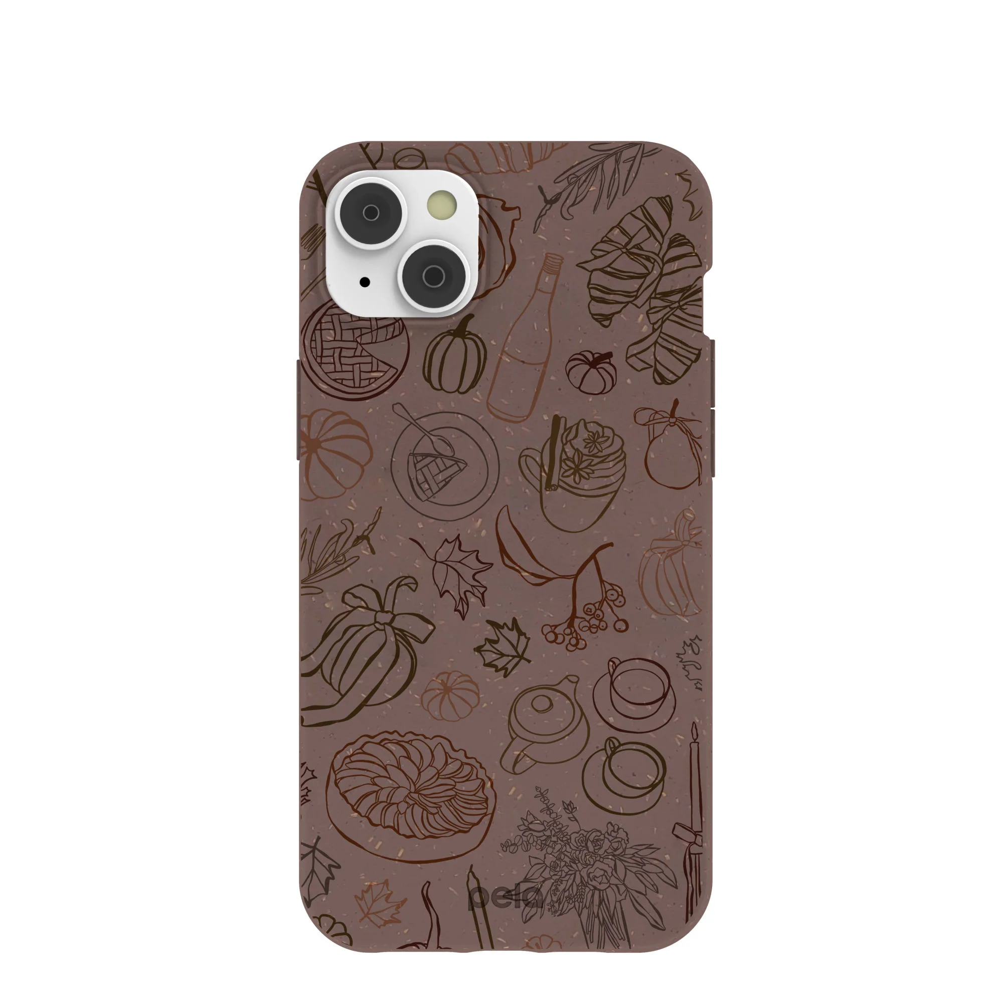 Chocolate Brown Autumn Sweets iPhone 14 Plus Case