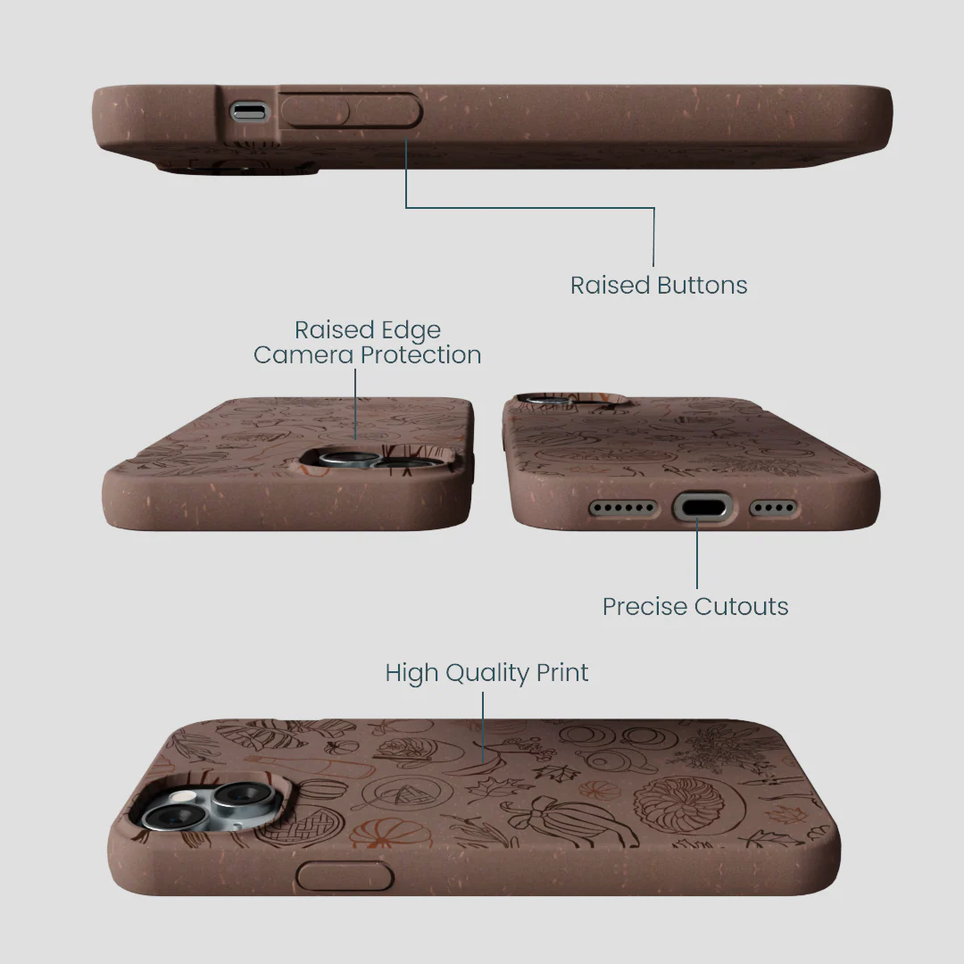 Chocolate Brown Autumn Sweets iPhone 14 Plus Case - Image 3