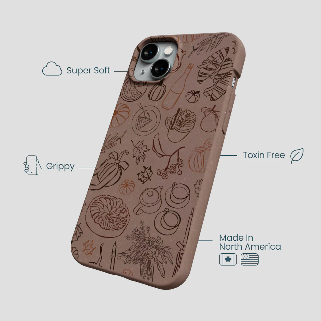 Chocolate Brown Autumn Sweets iPhone 14 Plus Case - Image 4