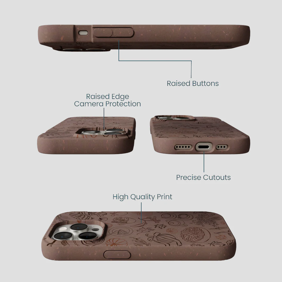 Chocolate Brown Autumn Sweets iPhone 14 Pro Case - Image 3