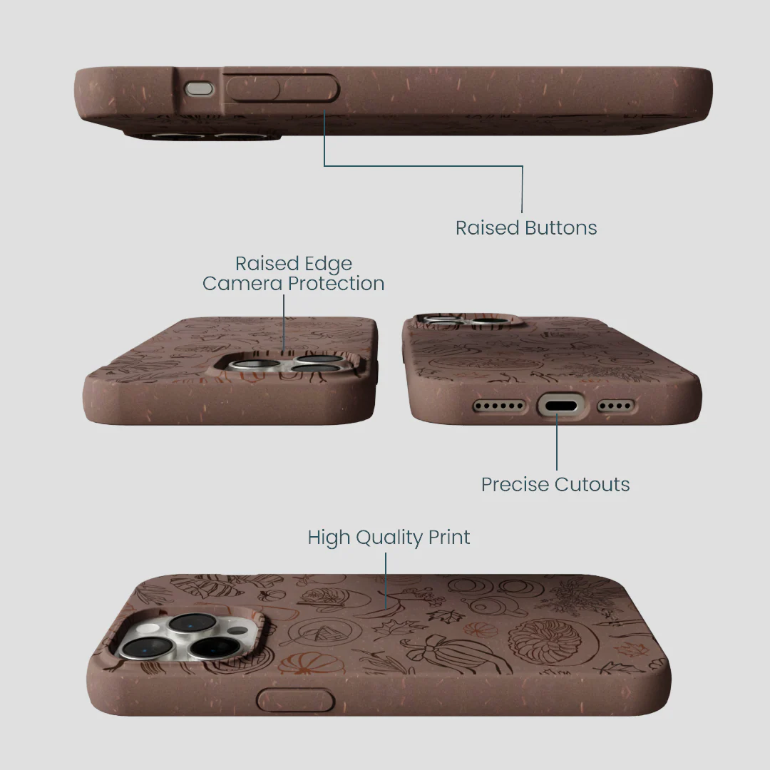 Chocolate Brown Autumn Sweets iPhone 14 Pro Max Case - Image 3