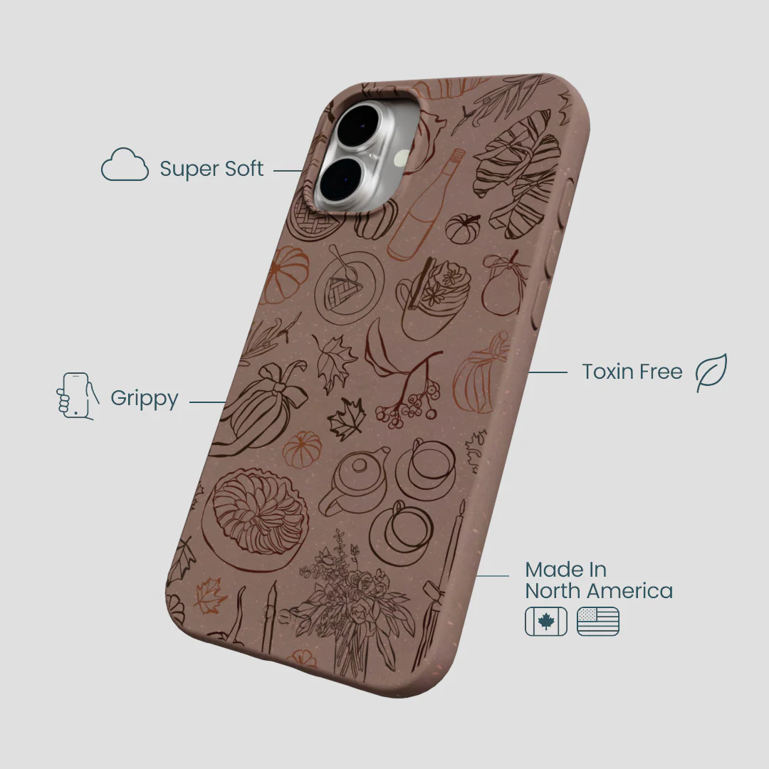 Chocolate Brown Autumn Sweets iPhone 16 Plus Case - Image 4