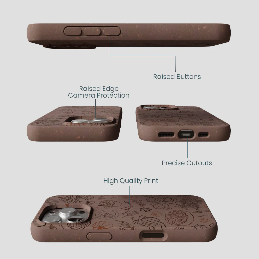 Chocolate Brown Autumn Sweets iPhone 16 Pro Case - Image 3