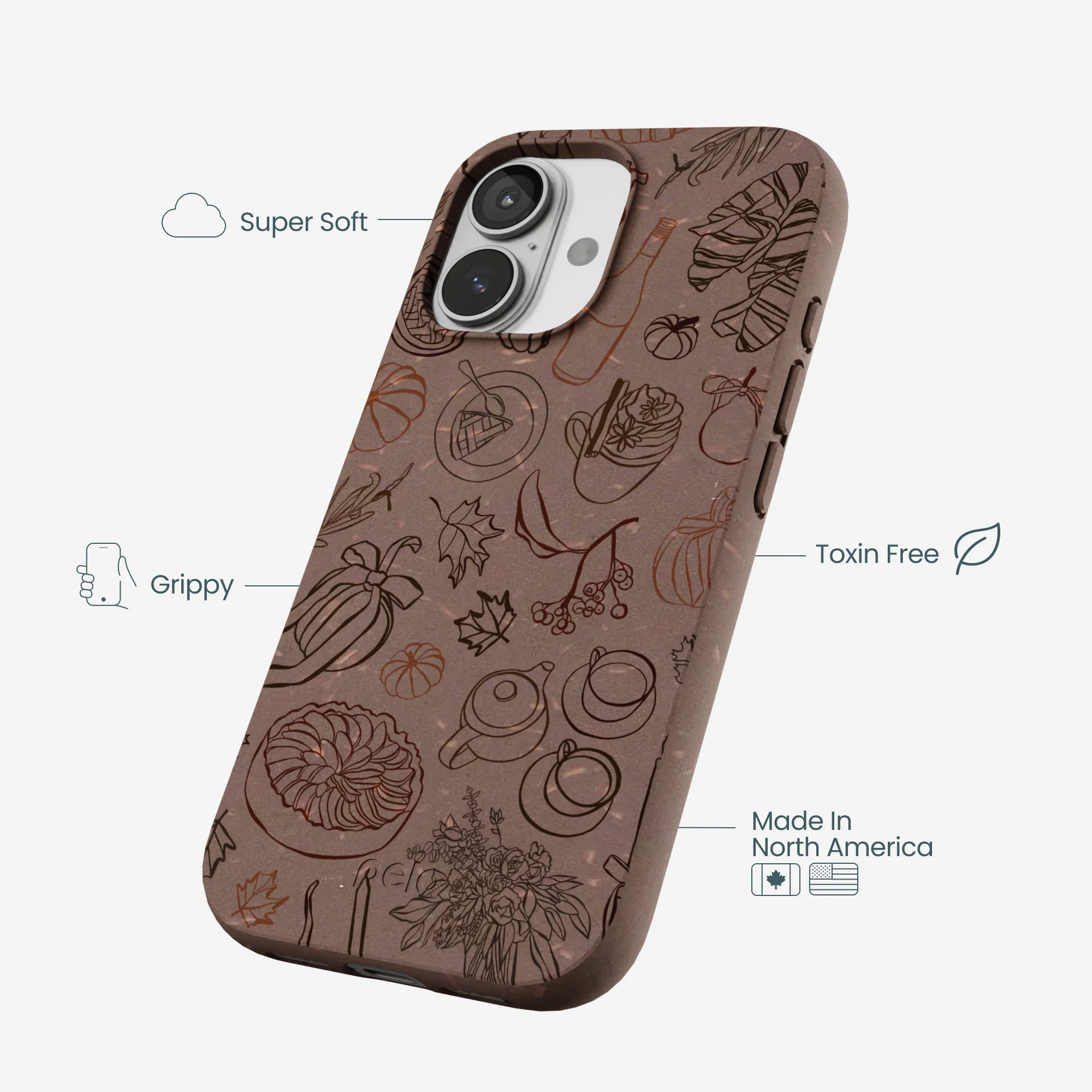 Chocolate Brown Autumn Sweets iPhone 17 Case - Image 4