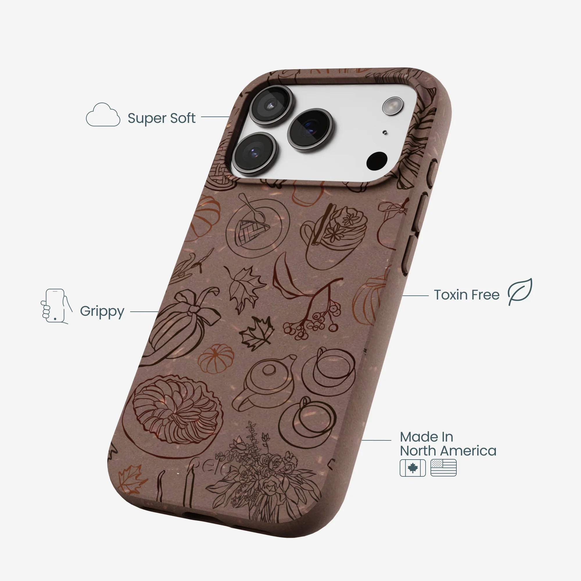 Chocolate Brown Autumn Sweets iPhone 17 Pro Case - Image 4