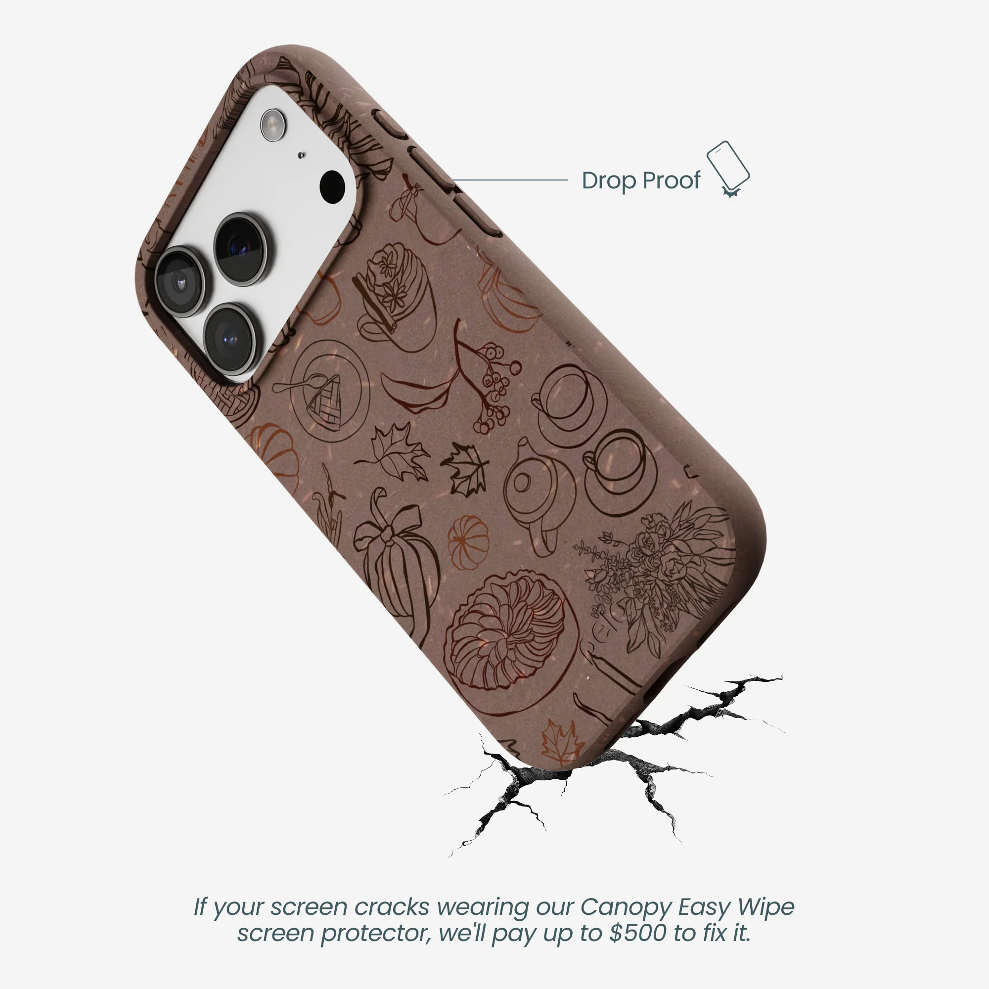 Chocolate Brown Autumn Sweets iPhone 17 Pro Case - Image 5