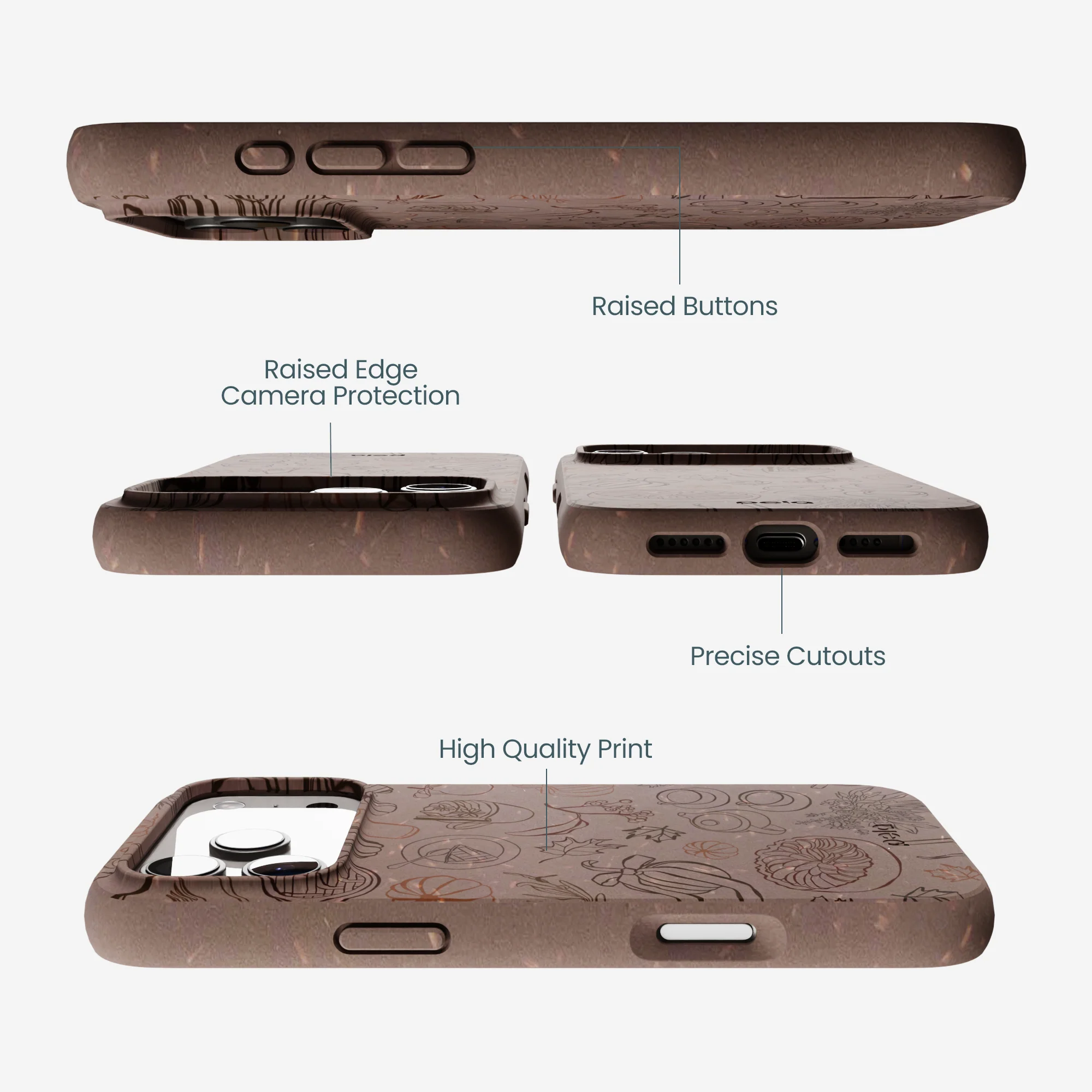 Chocolate Brown Autumn Sweets iPhone 17 Pro Max Case - Image 3