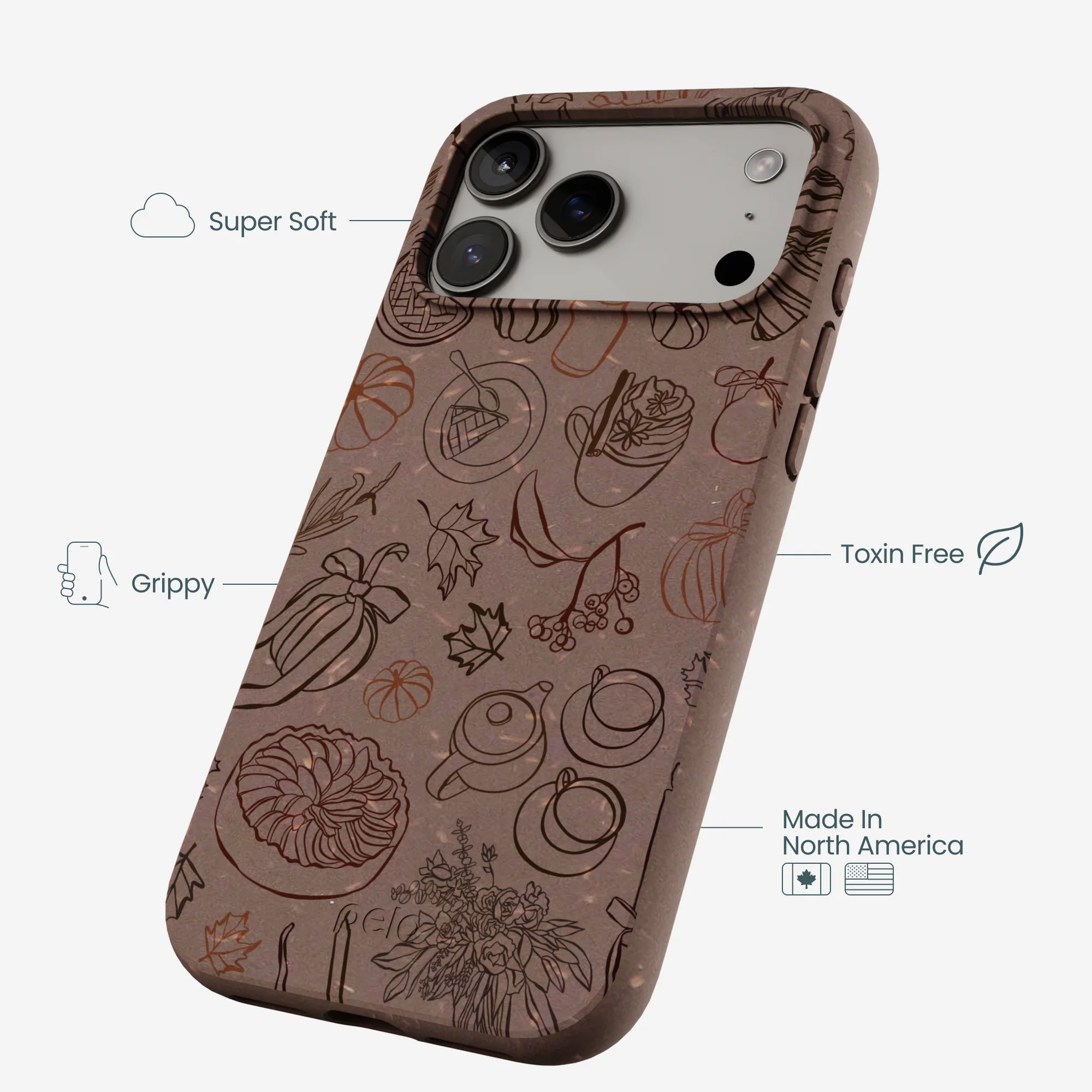 Chocolate Brown Autumn Sweets iPhone 17 Pro Max Case - Image 4