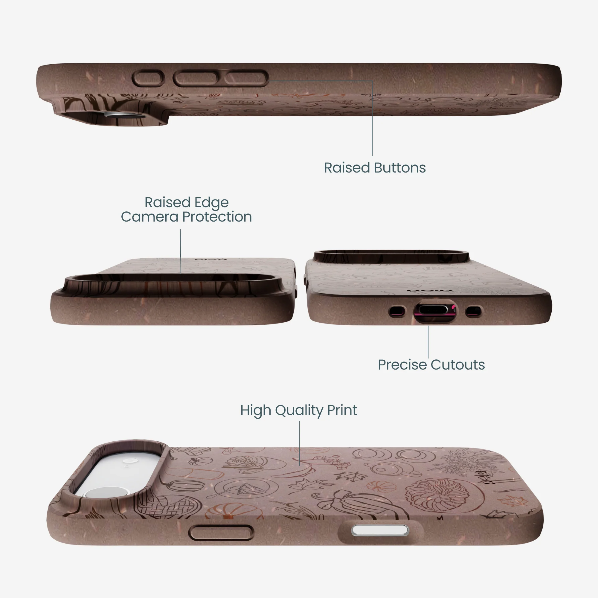 Chocolate Brown Autumn Sweets iPhone Air Case - Image 3