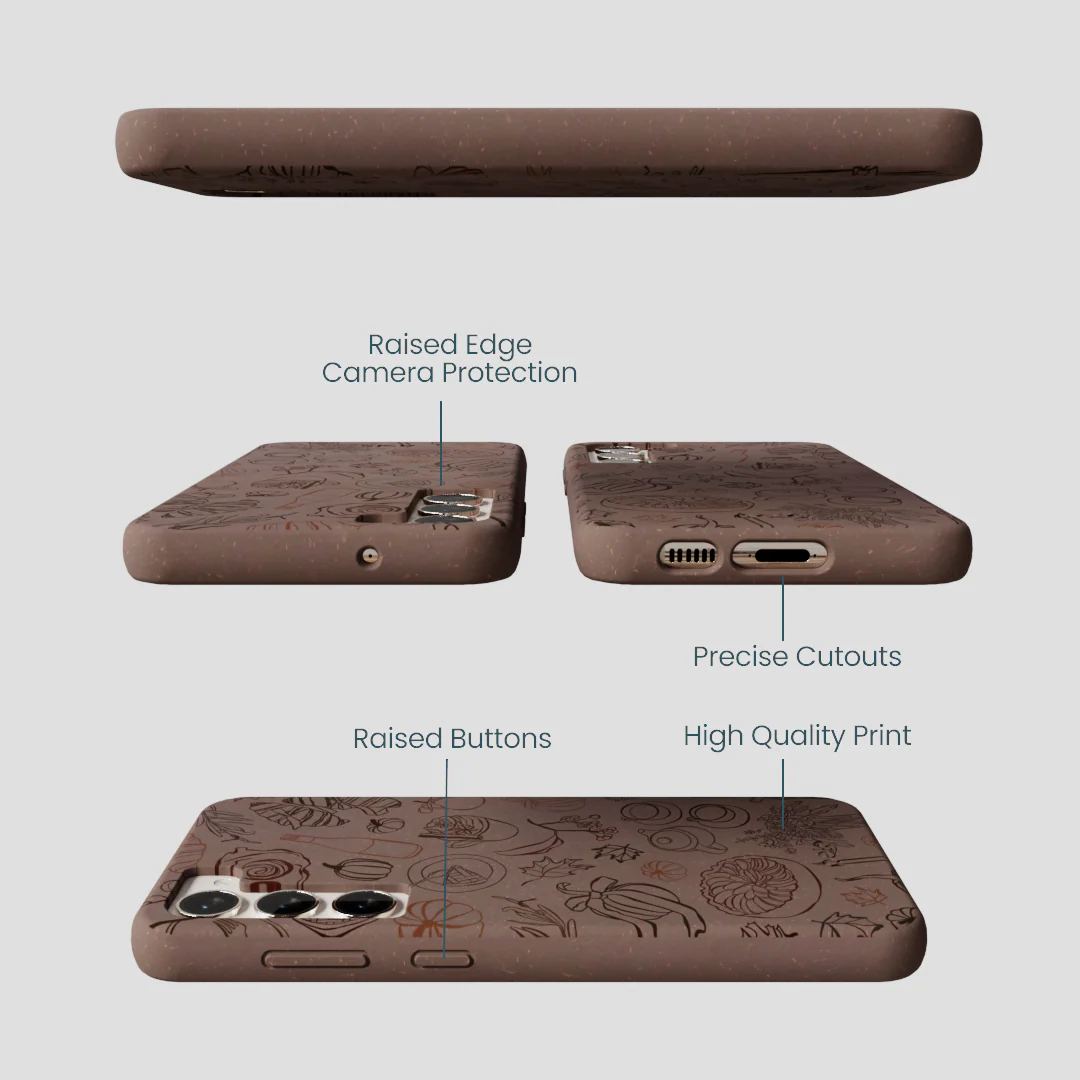 Chocolate Brown Autumn Sweets Samsung Galaxy S23+(Plus) Case - Image 3