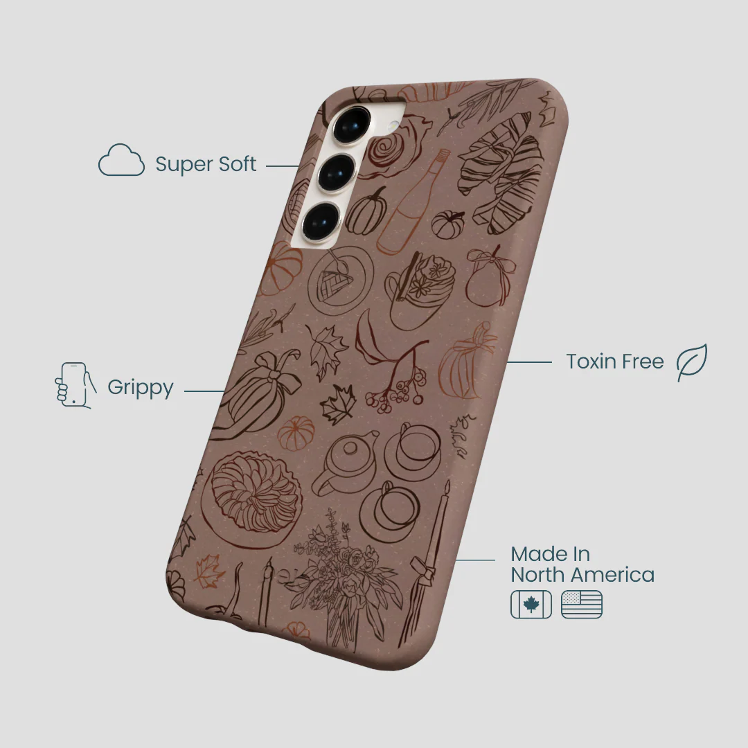 Chocolate Brown Autumn Sweets Samsung Galaxy S23+(Plus) Case - Image 4