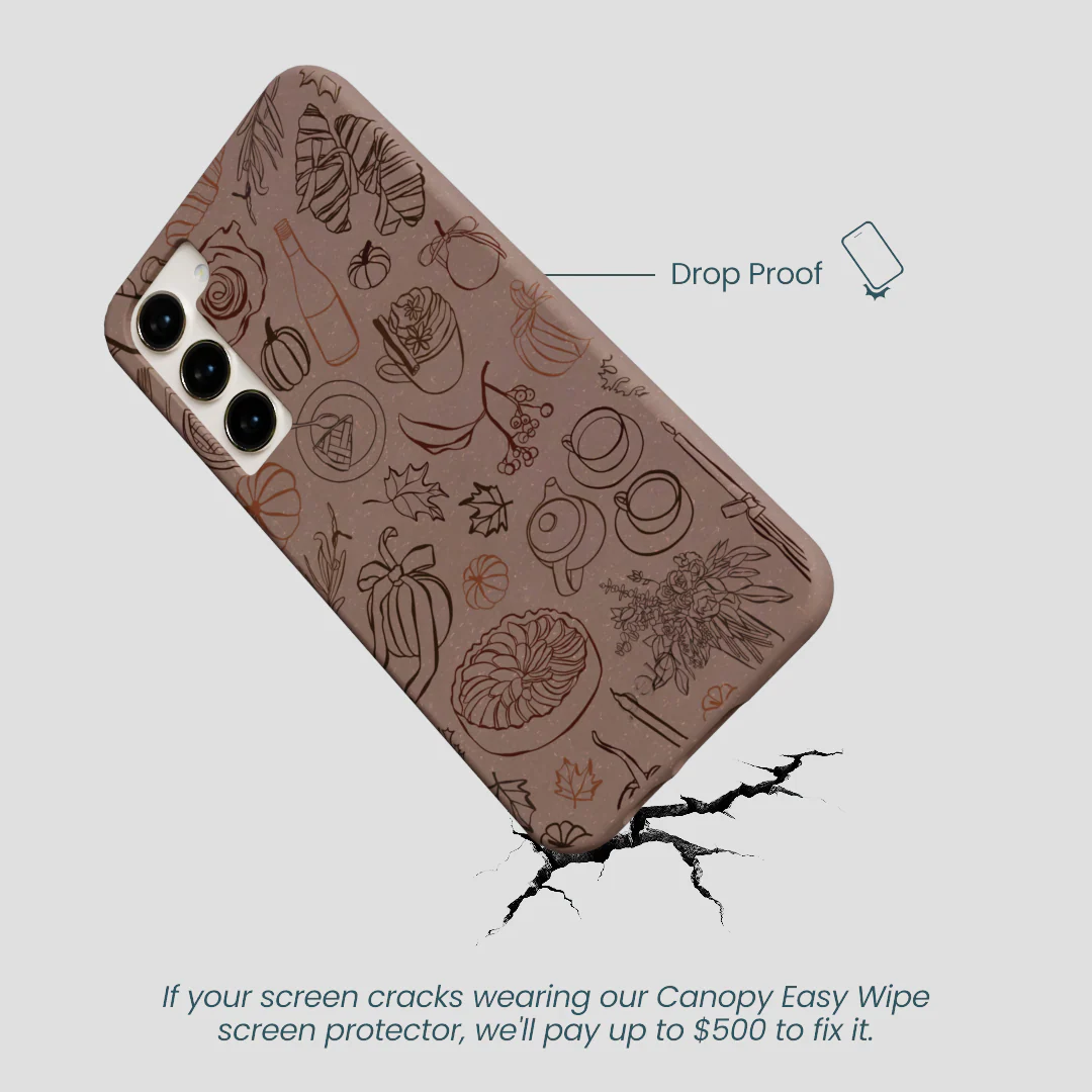 Chocolate Brown Autumn Sweets Samsung Galaxy S23+(Plus) Case - Image 5