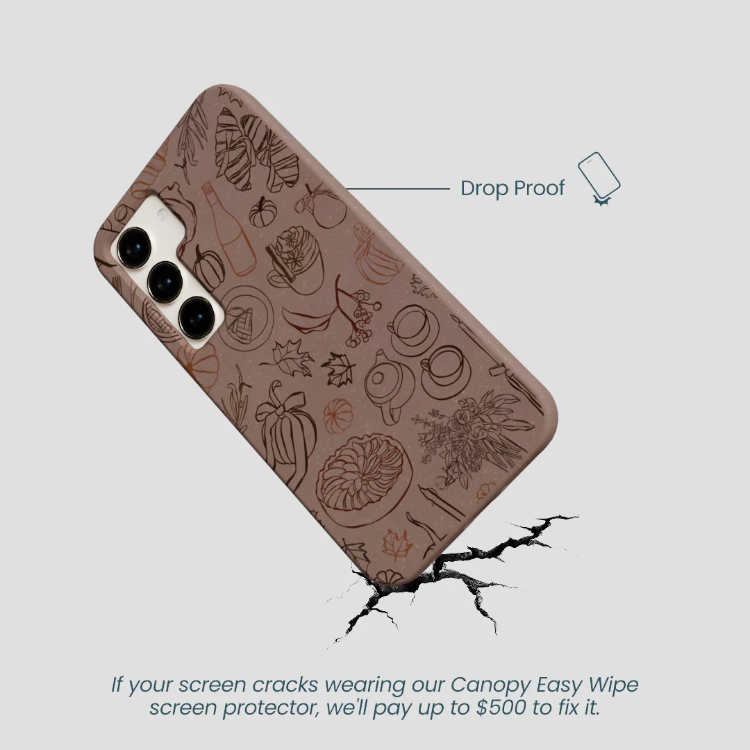 Chocolate Brown Autumn Sweets Samsung Galaxy S24 Case - Image 5