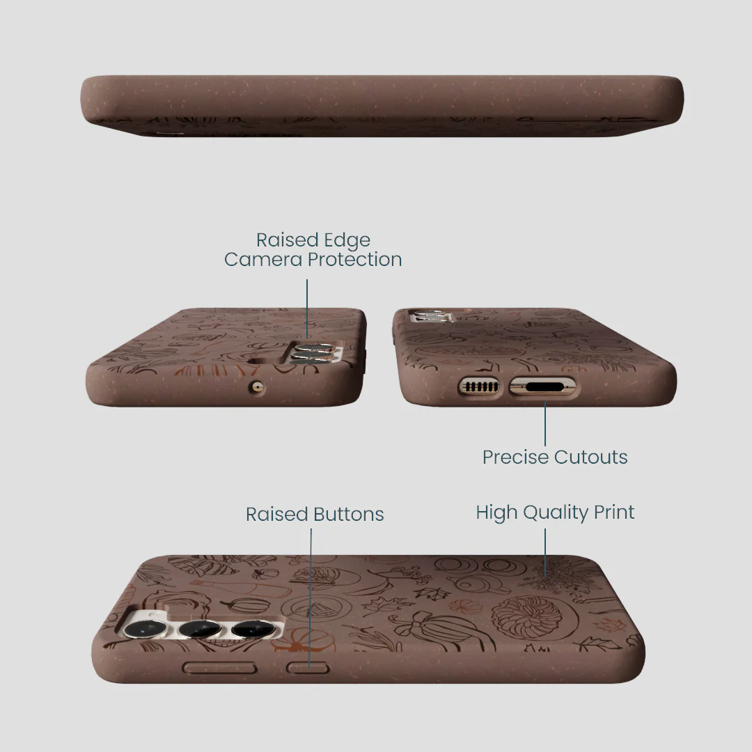 Chocolate Brown Autumn Sweets Samsung Galaxy S24+(Plus) Case - Image 3
