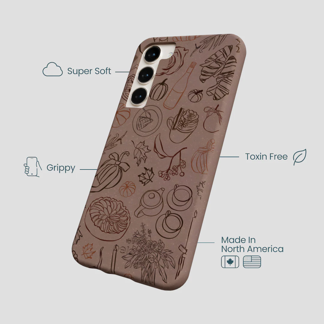 Chocolate Brown Autumn Sweets Samsung Galaxy S24+(Plus) Case - Image 4