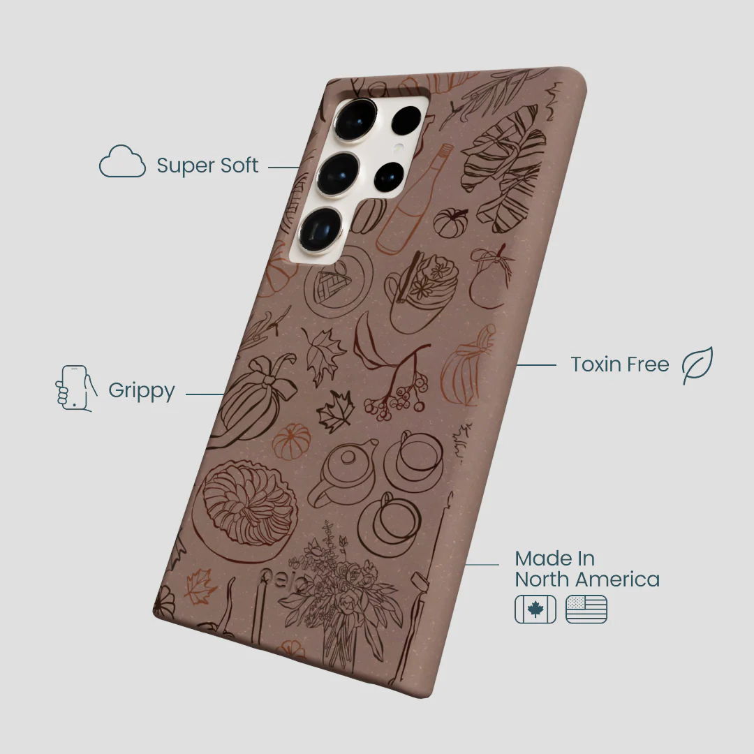 Chocolate Brown Autumn Sweets Samsung Galaxy S24 Ultra Case - Image 4